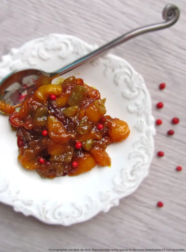 Chutney de mangue doudou aux épices Les épices rient