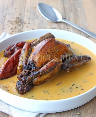 Pigeonneau de Racan en cocotte, sauce au Cognac