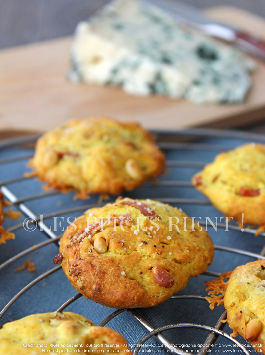 Cookies au Bleu d'Auvergne pour l'apéritif