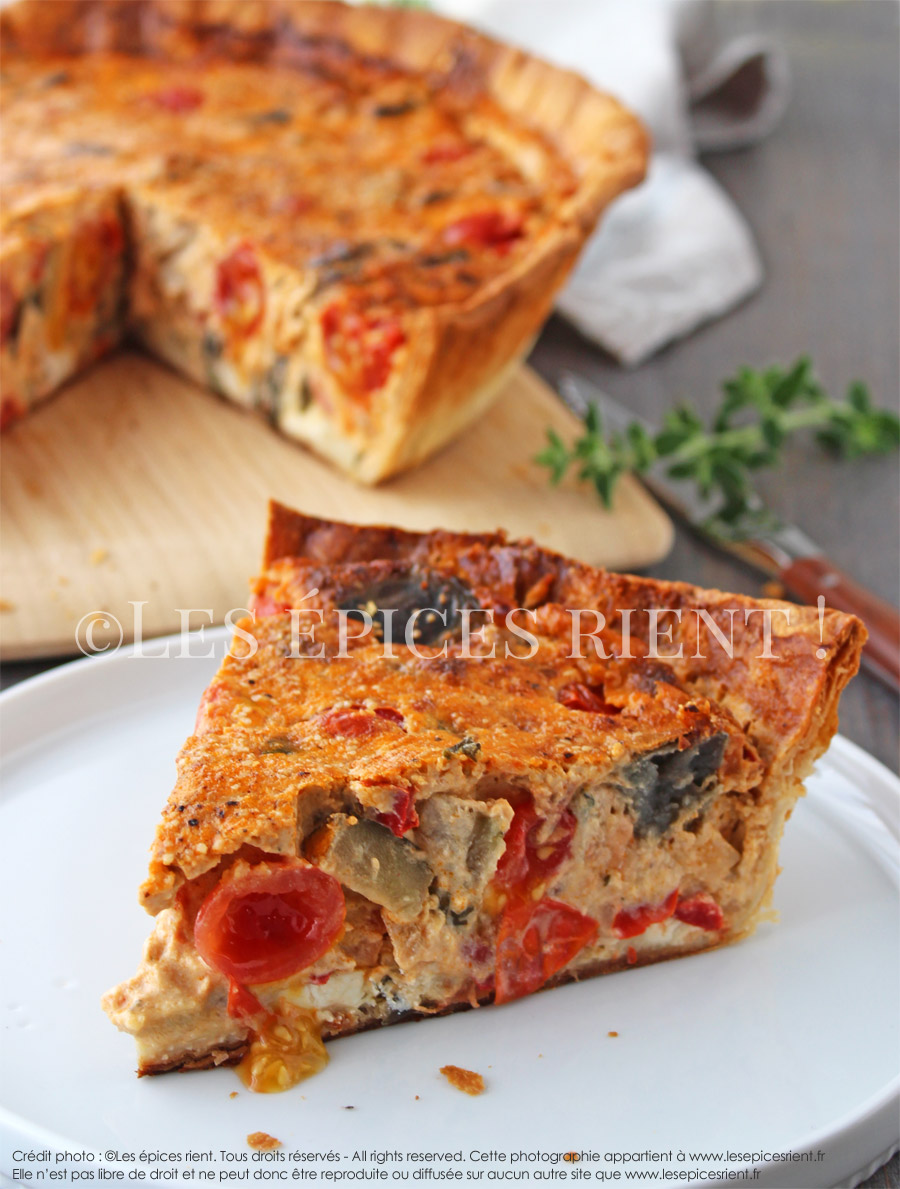 Tarte campagnarde à la ratatouille et au fromage de chèvre