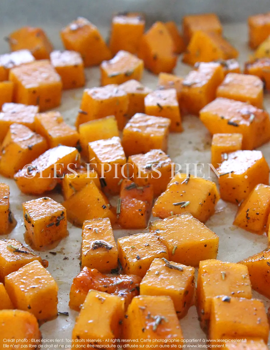 Courge Butternut rôtie au miel et épices douces